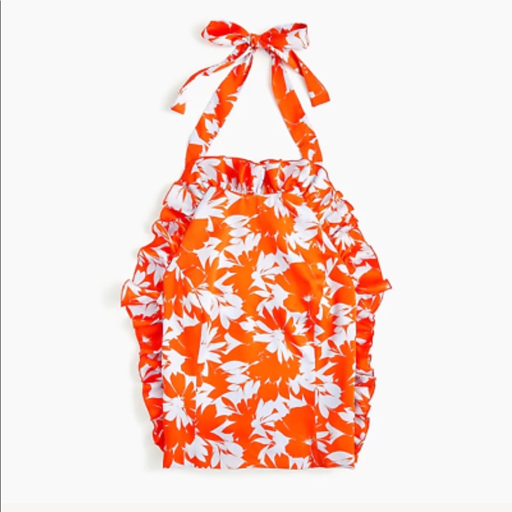 J.Crew Halter Falling Leaves Ratti Top MEDIUM